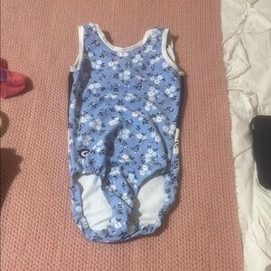 Floral Blue Kids One Piece leotard